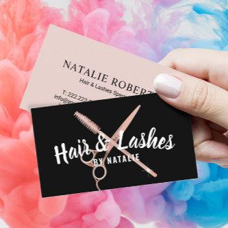 Hair Stylist Lashes Beauty Salon Blush Rose Gold