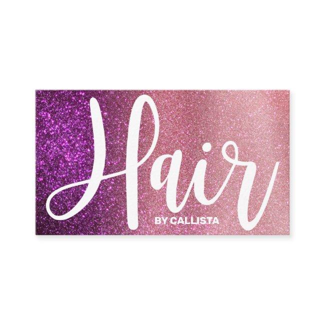 Hair Stylist Magenta Pink Triple Glitter Ombre