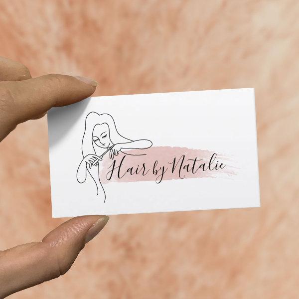 Hair Stylist Minimalist Drawing Beauty Salon