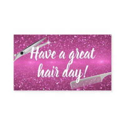 Hair Stylist Modern Pink Bokeh Background Salon