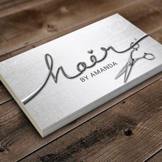 Hair Stylist Modern Silver 3D Script Salon