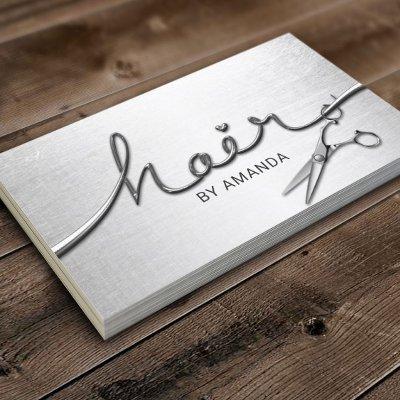 Hair Stylist Modern Silver 3D Script Salon