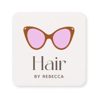 Hair Stylist Pink Retro Sunglasses Square  Square  Square