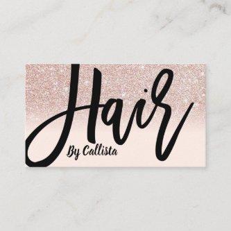 Hair Stylist Rose Gold Glitter Pink Typography