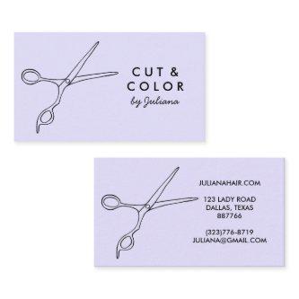Hair Stylist Salon Chic Scissors Line Art Minimal