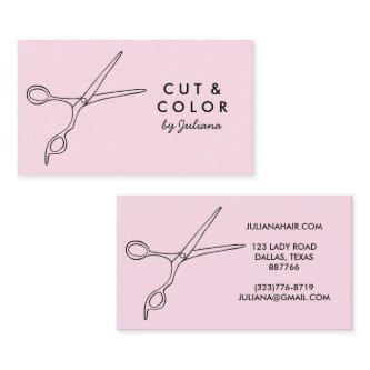 Hair Stylist Salon Chic Scissors Line Art Minimal