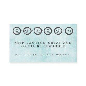 Hair Stylist Salon Loyalty Program Cards