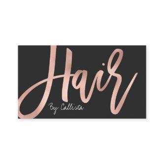 Hair Stylist Simple Rose Gold Modern Typography