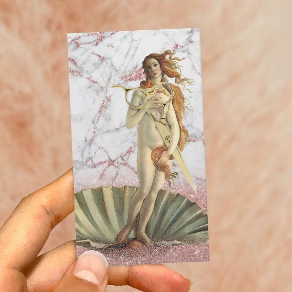 Hair Stylist Venus & Gold Scissor Rose Gold Marble
