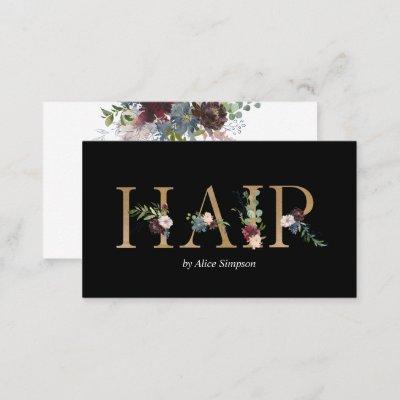 Hair Stylist Watercolor Floral Typography