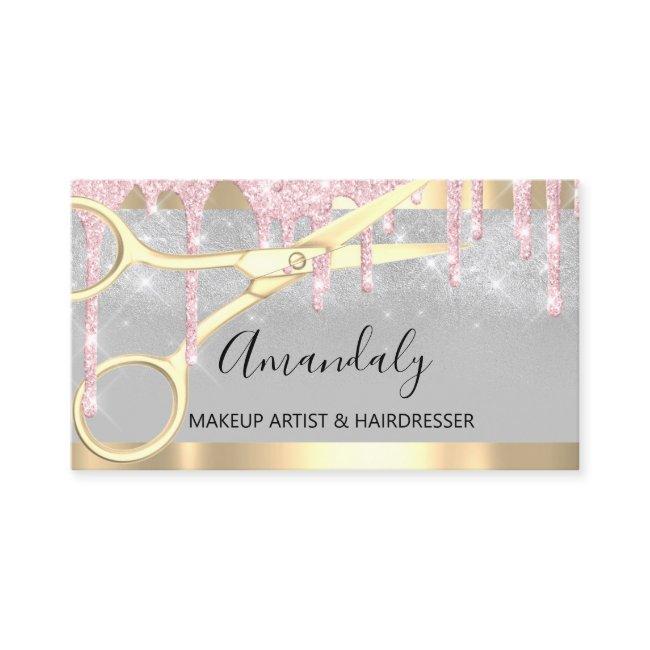 Hairdresser Scissors Pink Coiffeur Makeup Artist