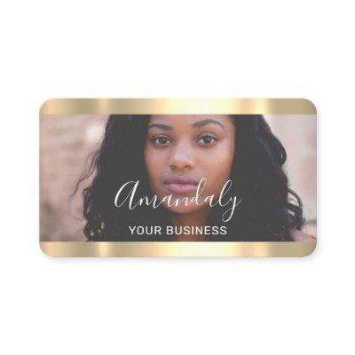 Hairdresser Stylist Photo Gold Frame Qr CodeLogo