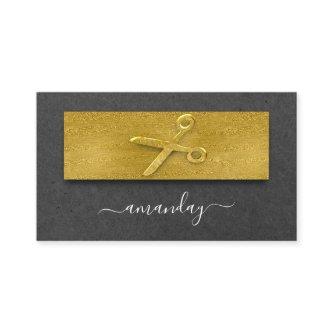 Hairdresser Stylist Scissors Minimal Gold Kraft