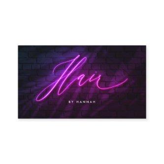 Hairstylist Neon Purple Handwritten Script
