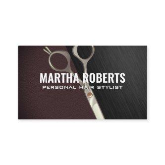 Hairstylist Scissors | Color Block Background