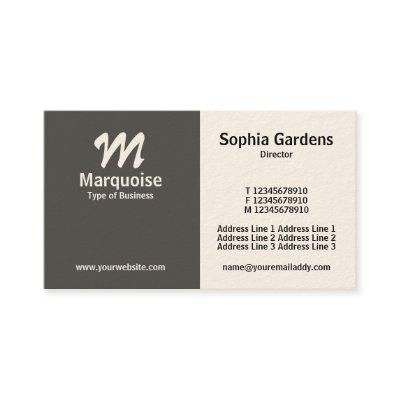 Half & Half - Dark Gray (Cream Card)