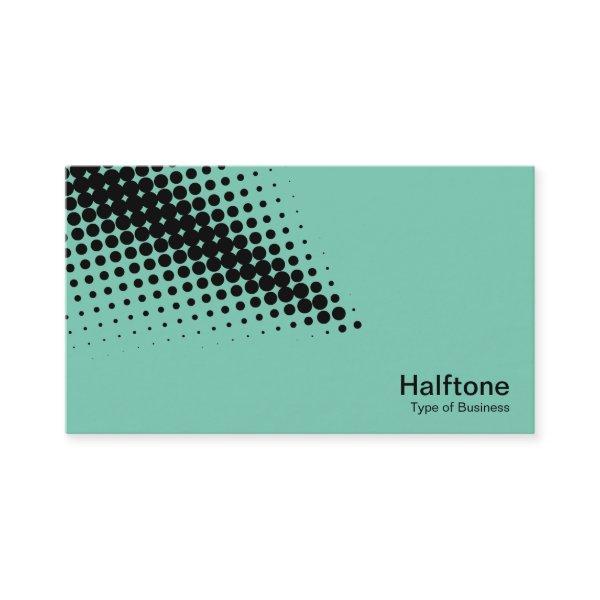 Halftone Arrow - Black with Light Green 7dcfb6