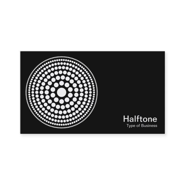 Halftone Circle 01 - White on Black