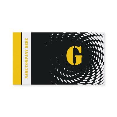 Halftone monogram black yellow