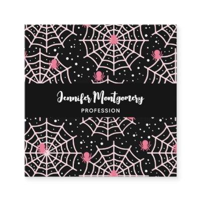 Halloween Cobwebs & Spiders Pattern Square