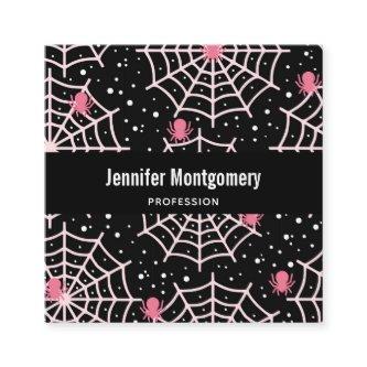 Halloween Cobwebs & Spiders Pattern Square