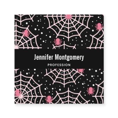 Halloween Cobwebs & Spiders Pattern Square