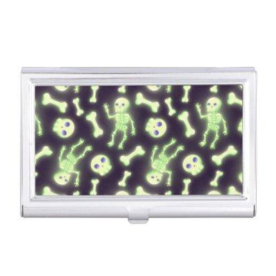 Halloween Cute Spooky Glowing Skeleton Bones Skull  Case
