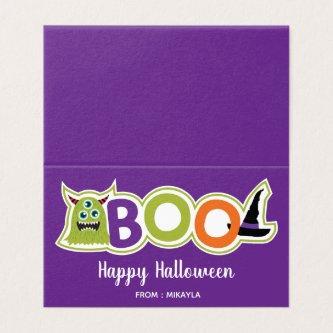 Halloween Favor Bag Topper with Editable Name