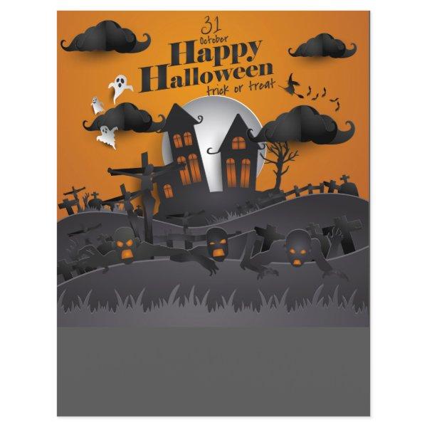 Halloween Graveyard and Haunted House Flyers