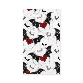 Halloween heart with black bat wings discount card