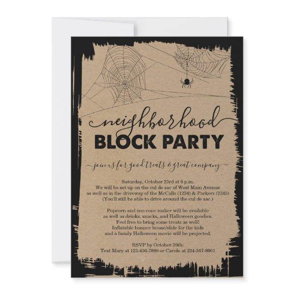 Halloween Neighborhood Block Party Invitation