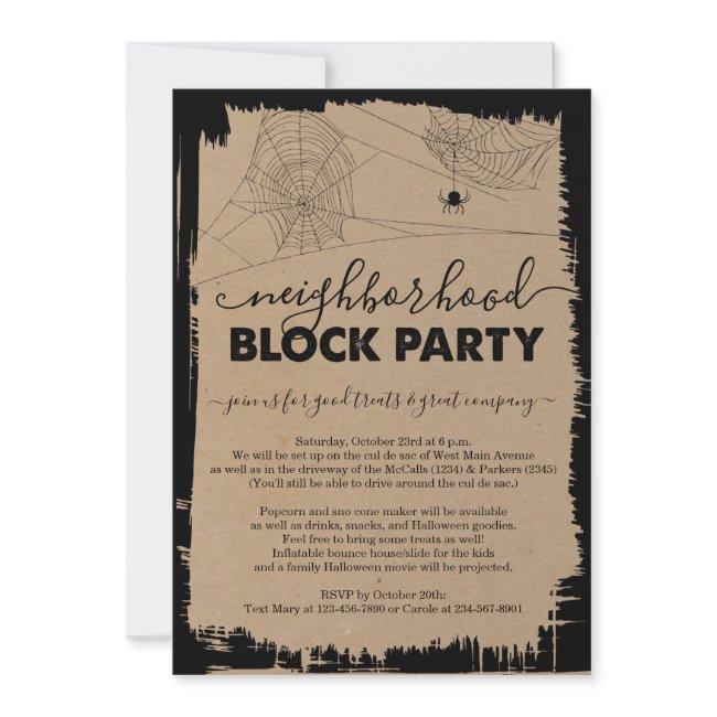 Halloween Neighborhood Block Party Invitation