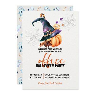 Halloween Office Party Business Corporate Pumpkin Invitation