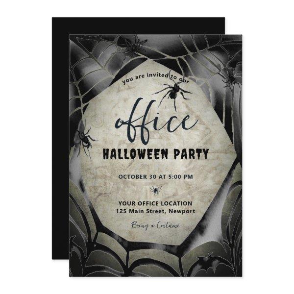 Halloween Office Party Business Corporate Spiders Invitation