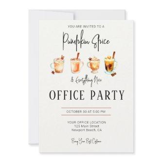 Halloween Office Party Elegant Pumpkin Spice Nice Invitation