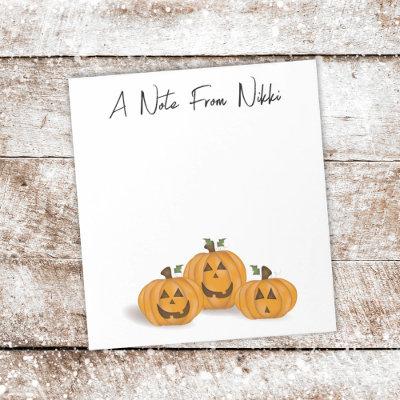 Halloween Pumpkin Cute Jack O'lanterns Whimsical  Notepad