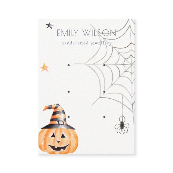 Halloween Pumpkin Spider Web 3 Earring Display