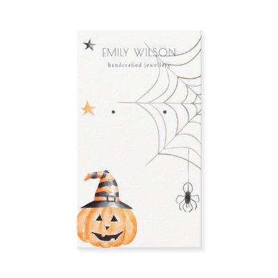 Halloween Pumpkin Spider Web Earring Jewelry