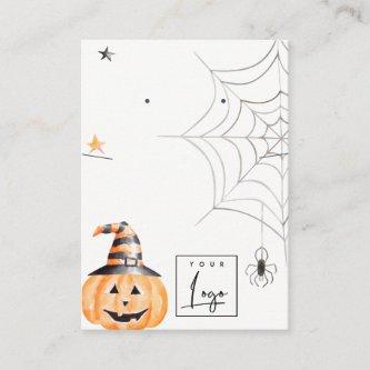 Halloween Pumpkin Spider Web Logo Earring Necklace