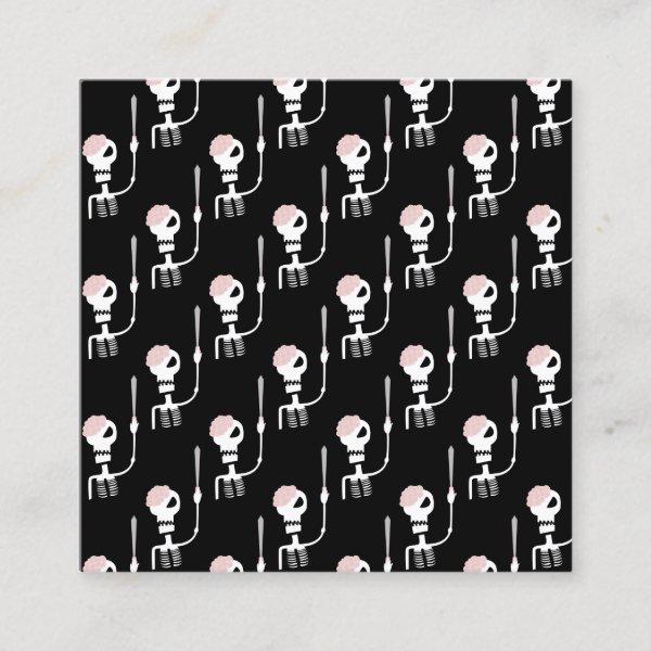 Halloween skeleton with a sword  discount card