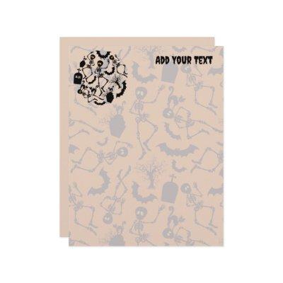Halloween Skeletons Macabre Dance Letterhead