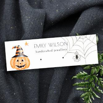 Halloween Spider Web Pumpkin Stud Earring Display Mini