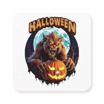 Halloween Werewolf Square