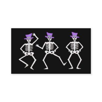 Halloween Whimsy Dancing Skeletons Purple Top Hat