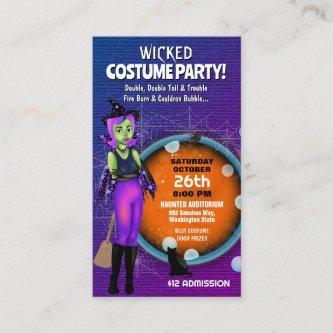 Halloween Witch Cauldron Admission Ticket