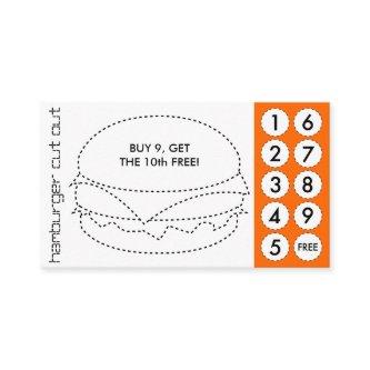 hamburger cut out punch cards