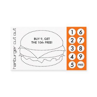 hamburger cut out punch cards