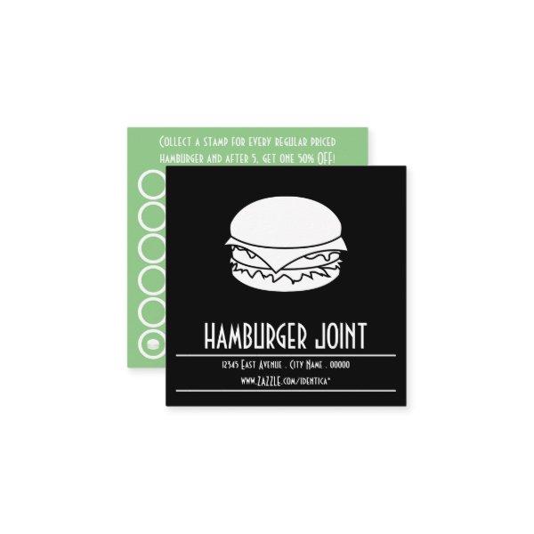 hamburger square stamp card