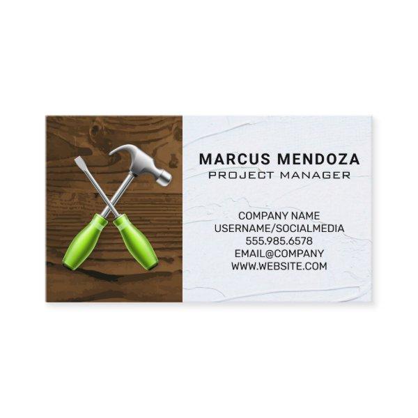 Hammer and Screwdriver | Wood and Spackle