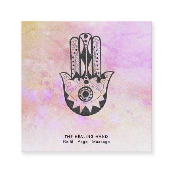 *~* Hamsa Hand of Fatima Craters of Moon Peach Square
